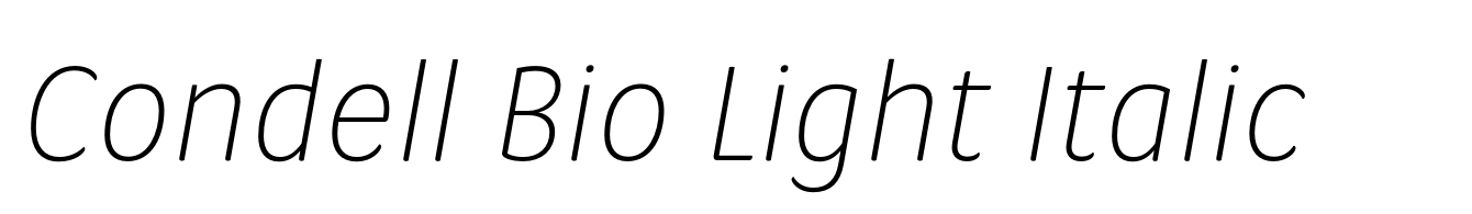 Condell Bio Light Italic